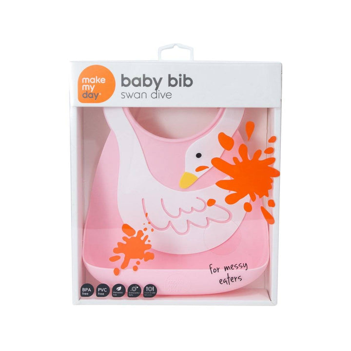 Make My Day Baby Bib - Swan Dive - image 2 - Happikiddo.com