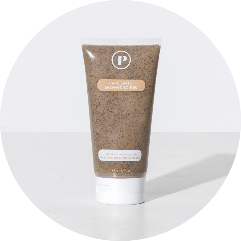 POP Neutral Cafe Latte Shower Scrub 160g