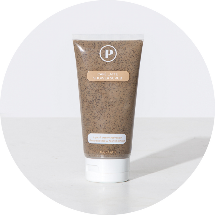 POP Neutral Cafe Latte Shower Scrub 160g