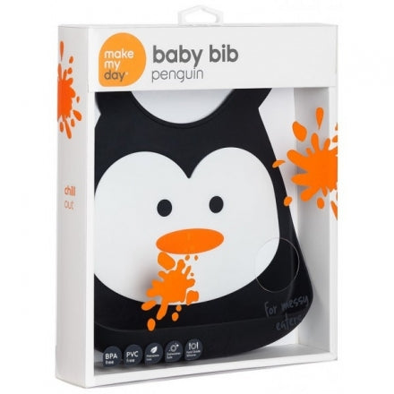 Make My Day Baby Bib- Penguin