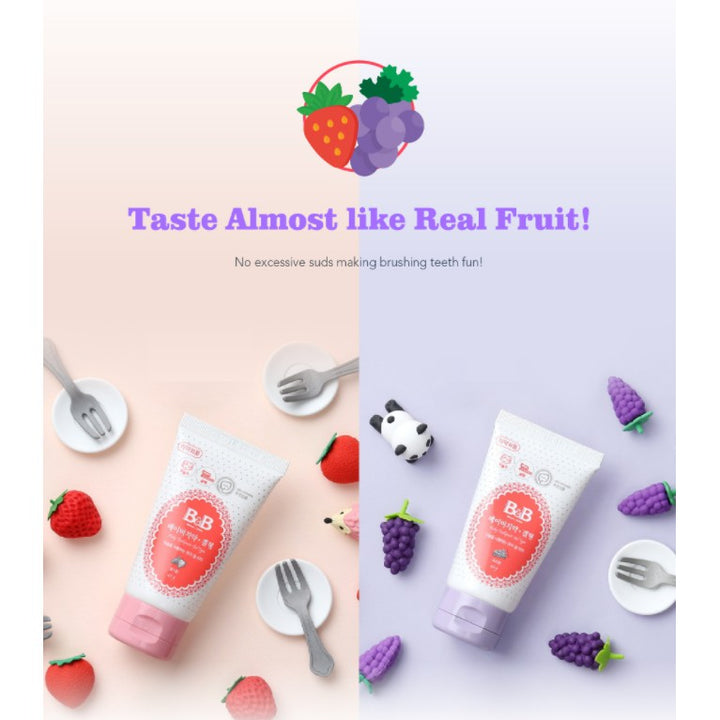 B&B Baby Toothpaste 40g (Gel Type) 2-4 yr old- Strawberry