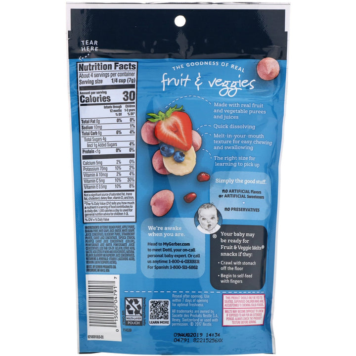 Gerber Truly Very Berry Blend Fruit & Veggie Melts