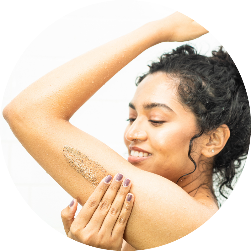 POP Neutral Cafe Latte Shower Scrub 160g