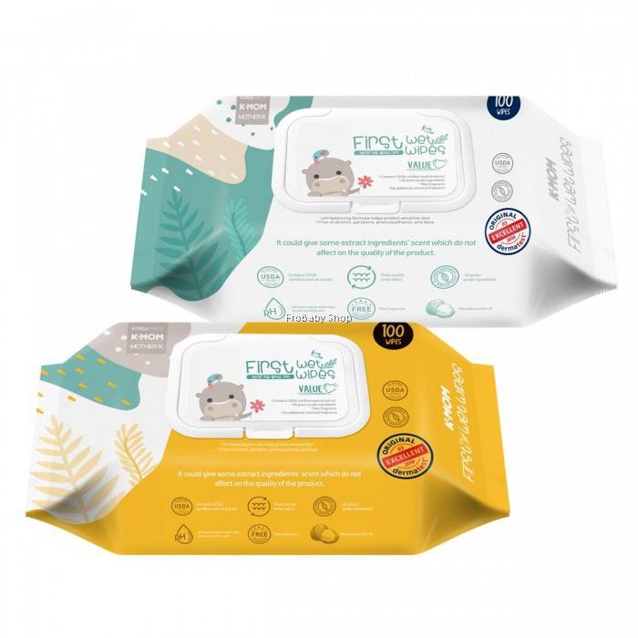 K-Mom First Wet Wipes Value 100pcs