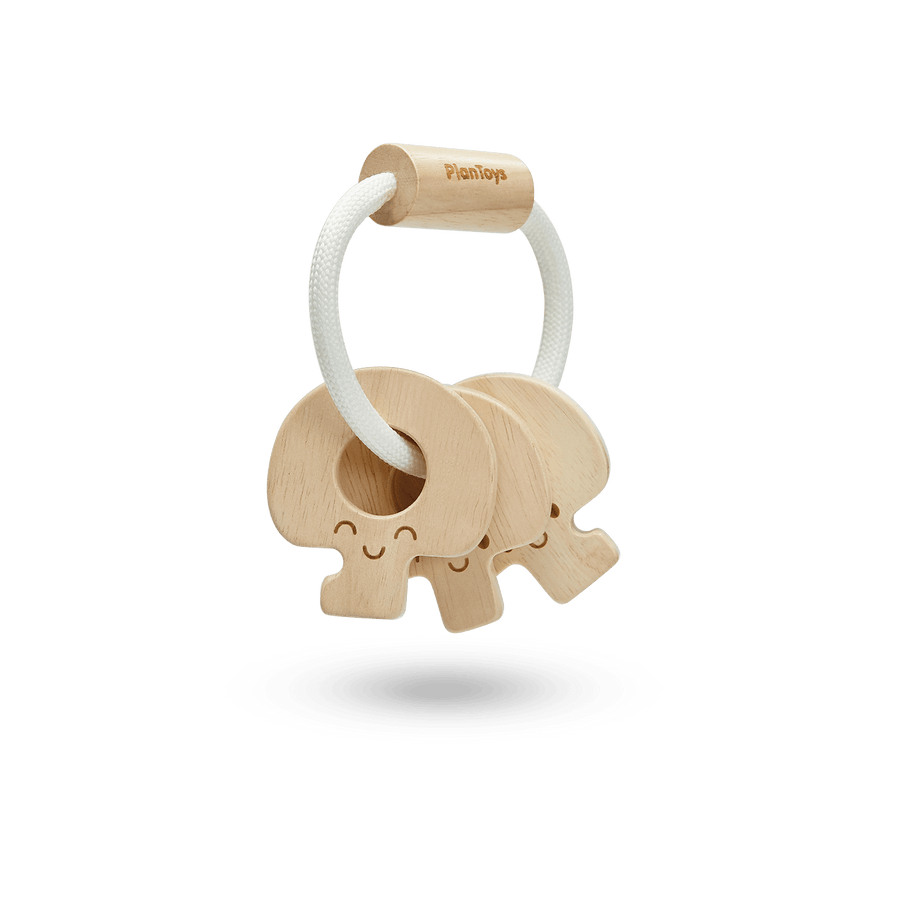 Plan Toys Baby Key Rattle- Natural
