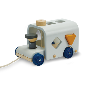 Plan Toys Sorting Bus- White