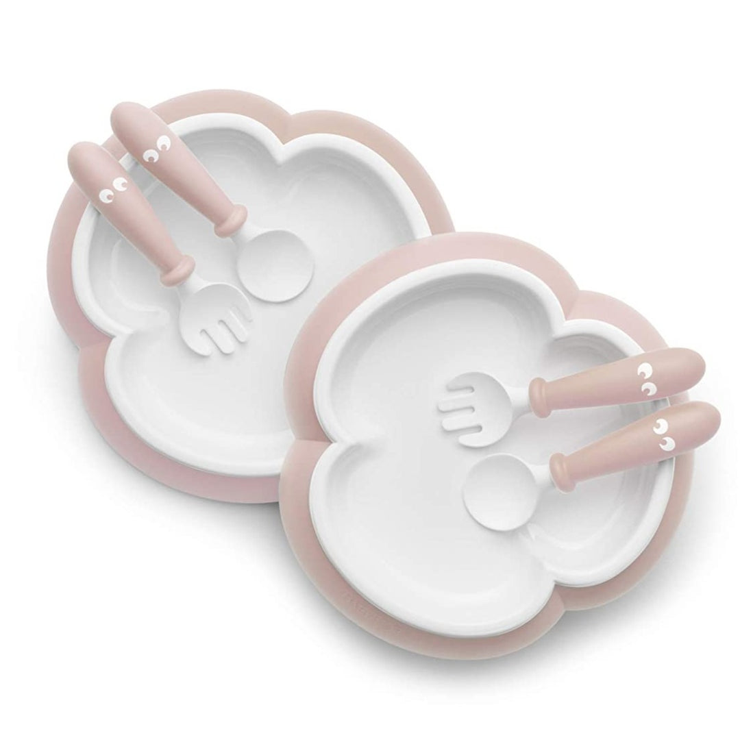 BabyBjörn Baby Plate, Spoon and Fork 2 Sets (Powder Pink)