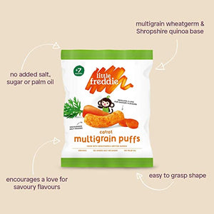 Little Freddie Carrot & Pumpkin Multigrain Puffs (7m+)