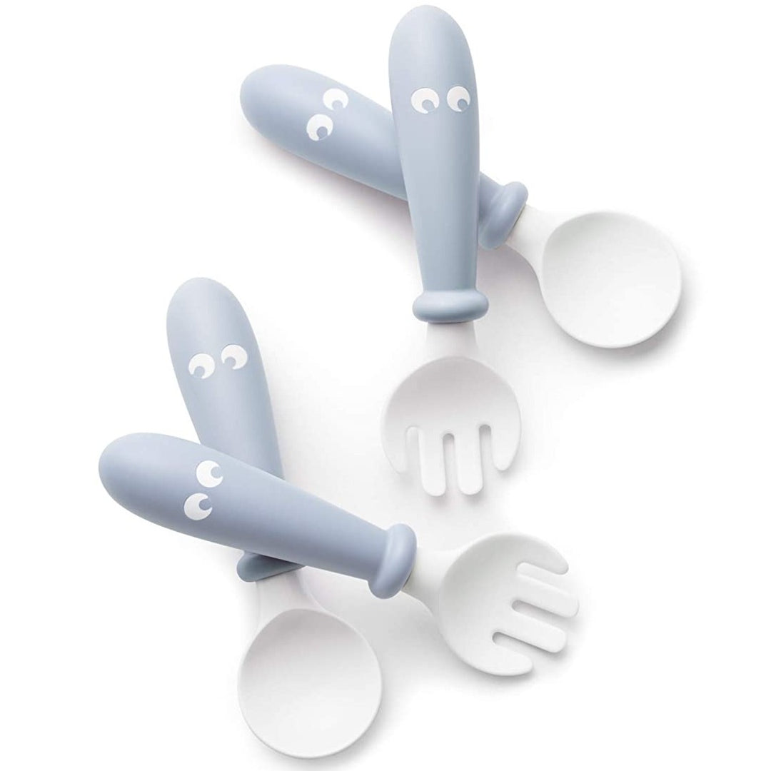 BabyBjörn Baby Spoon and Fork 4pcs (Powder Blue)