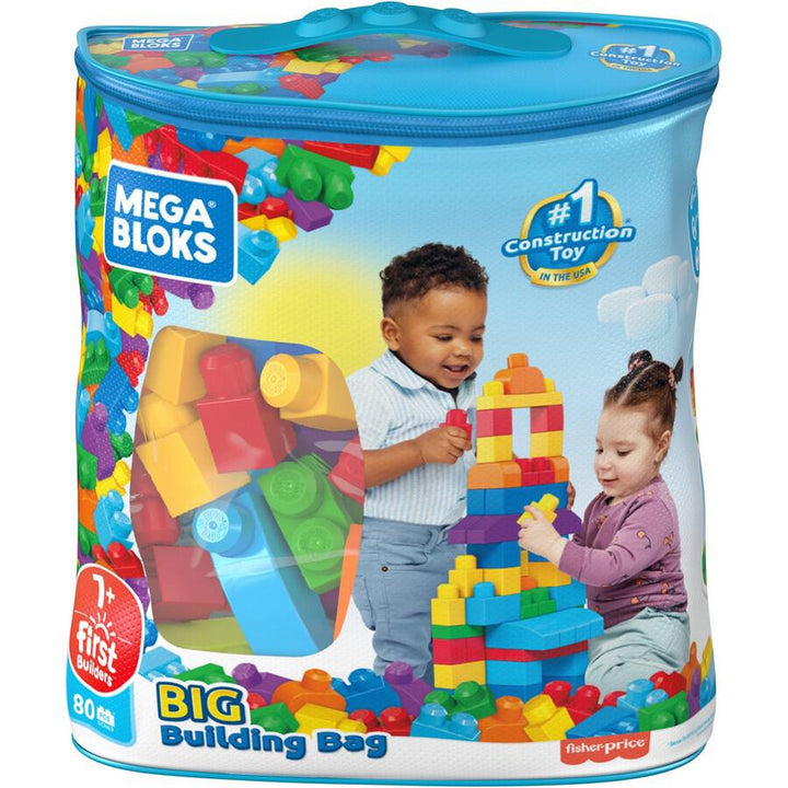 Fisher-Price Mega Bloks Big Building Bag 80 Pieces- Classic