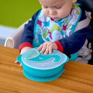 Marcus & Marcus Suction Bowl with Lid- Lucas