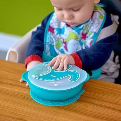 Marcus & Marcus Suction Bowl with Lid- Marcus