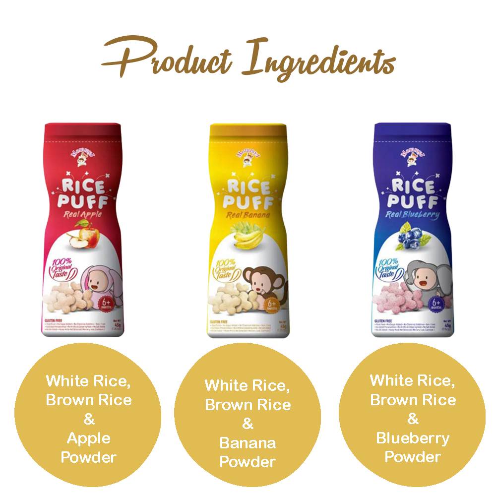Mommy J Baby Rice Puffs (6 months)- Banana