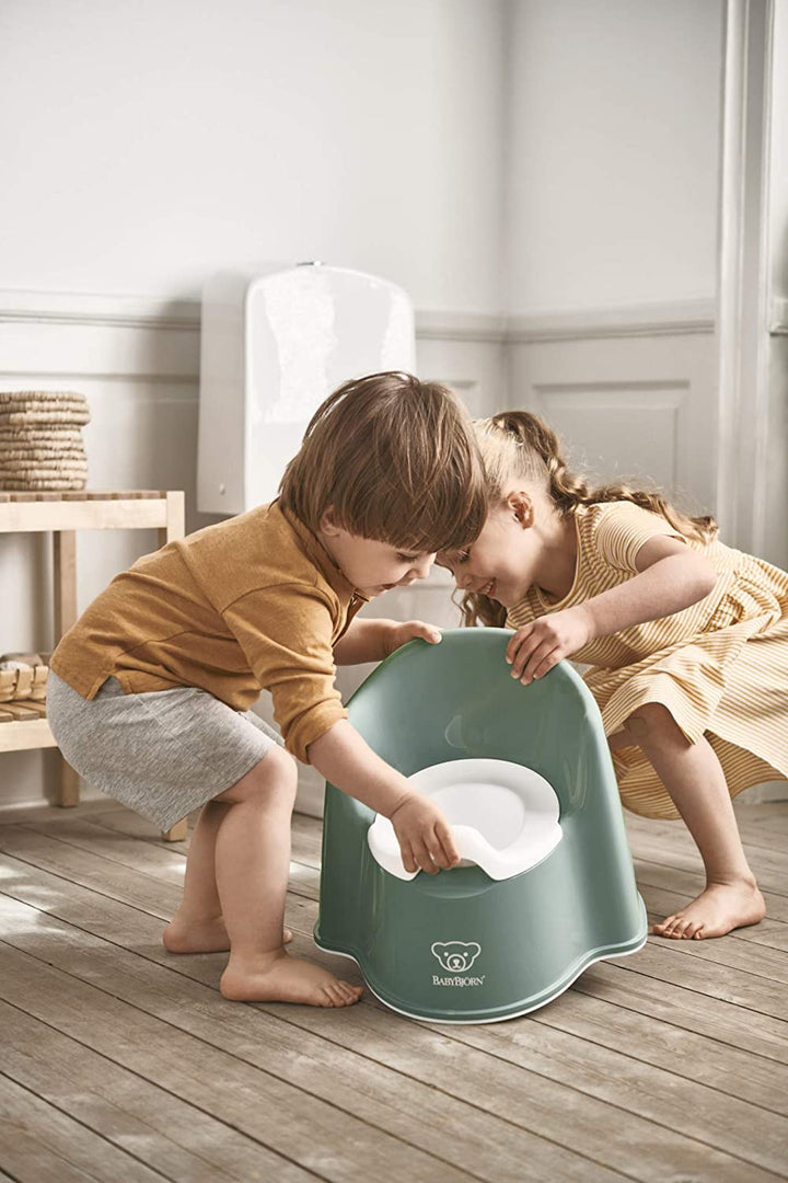 BabyBjörn Potty Chair (Deep Green/ White)