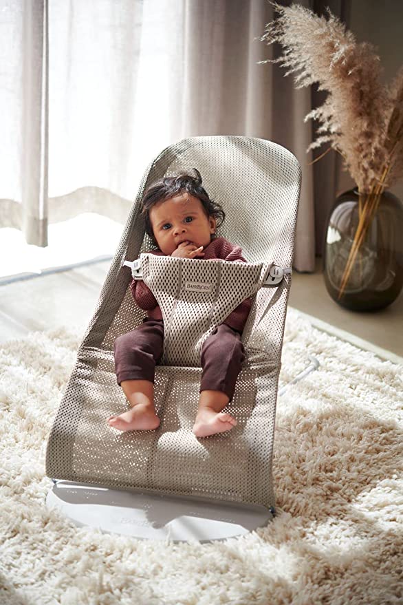 BabyBjörn Bouncer Bliss Mesh with Light Grey Frame