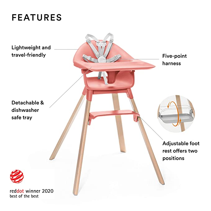 Stokke Clikk High Chair (Sunny Coral)