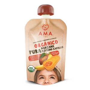 Ama Time Organic Fruit Pouch 90g- Apple Banana & Butternut