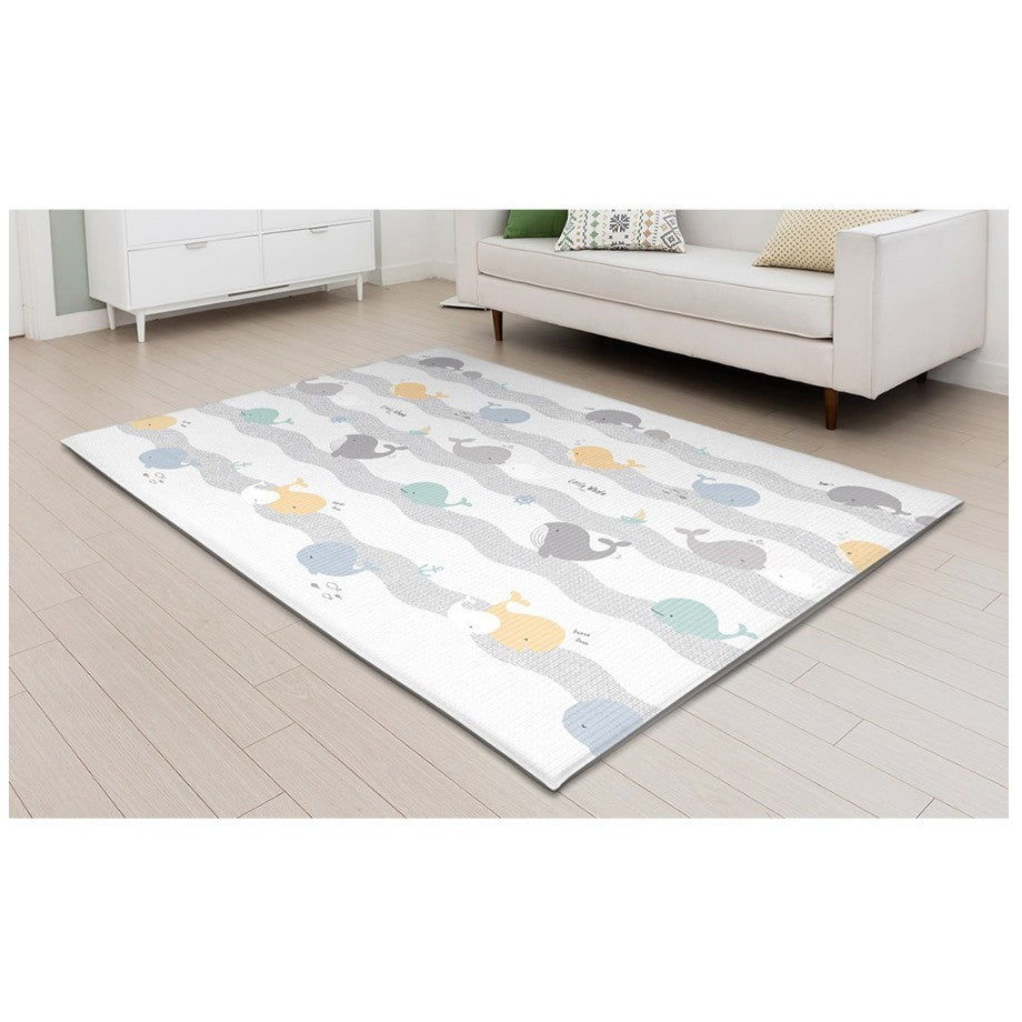 Parklon Korea Pure Bubble Mat XL size- Happy Whale & Stripe (4cm Thick)