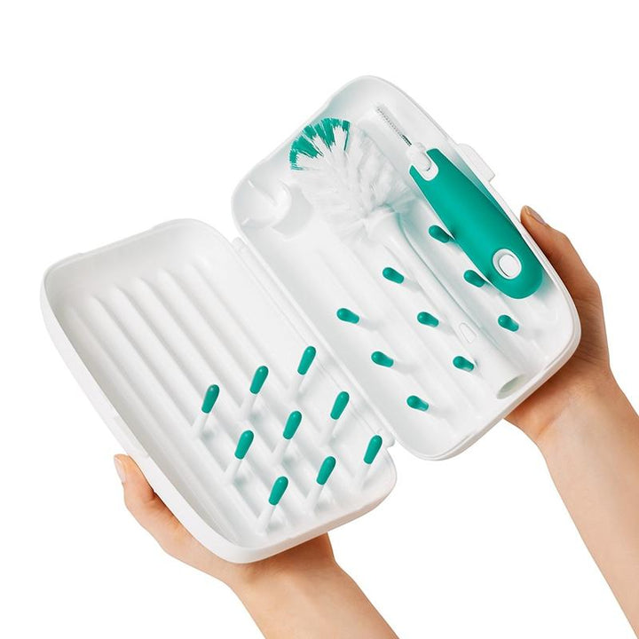 OXO Tot On The Go Drying Rack (With Bottle Brush) - Happikiddo.com
