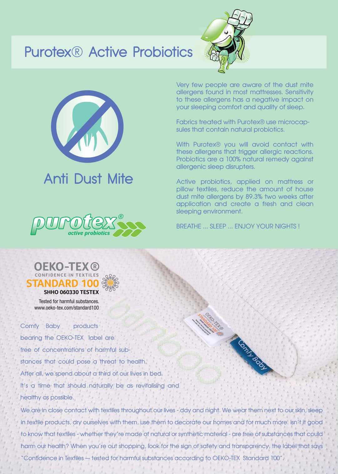 Comfy Baby Purotex Junior Pillow