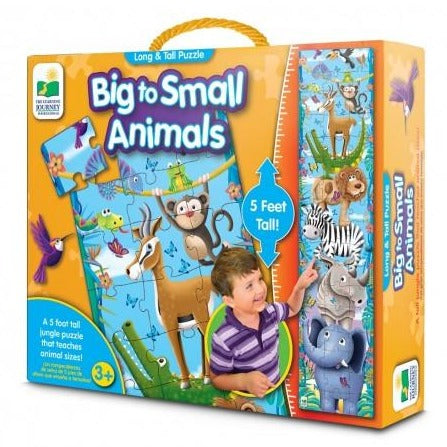 Long & Tall Puzzles - Big To Small Animals - Happikiddo.com