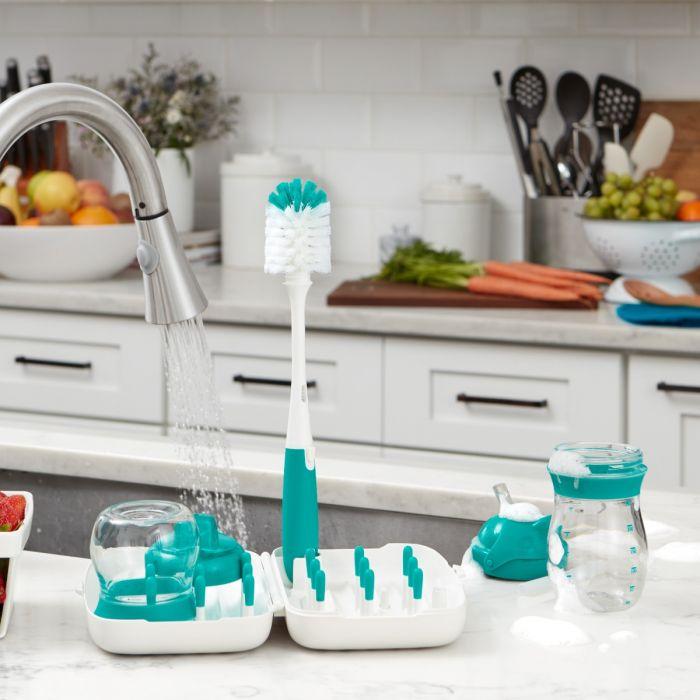 OXO Tot On The Go Drying Rack (With Bottle Brush) - Happikiddo.com