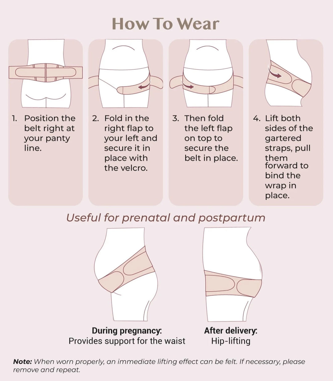 Bmama Love Cradle Maternity Support Belt- Pink