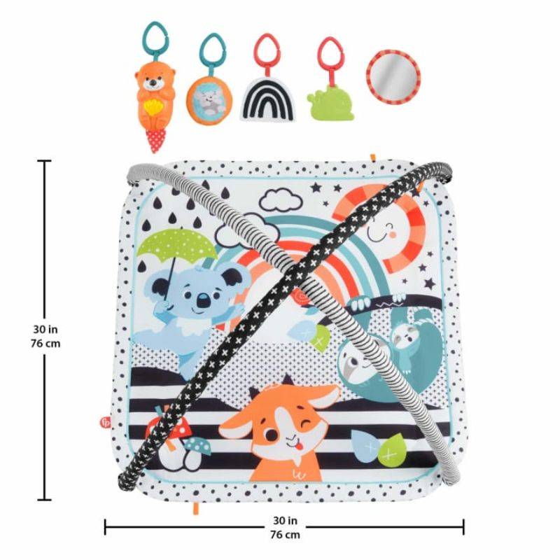 Fisher-Price 3-In-1 Music, Glow And Grow Gym Activity Play Mat