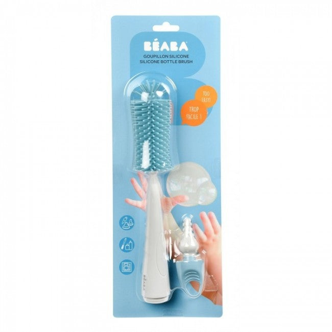 Beaba 2 In 1 Silicone Bottle Brush- Blue