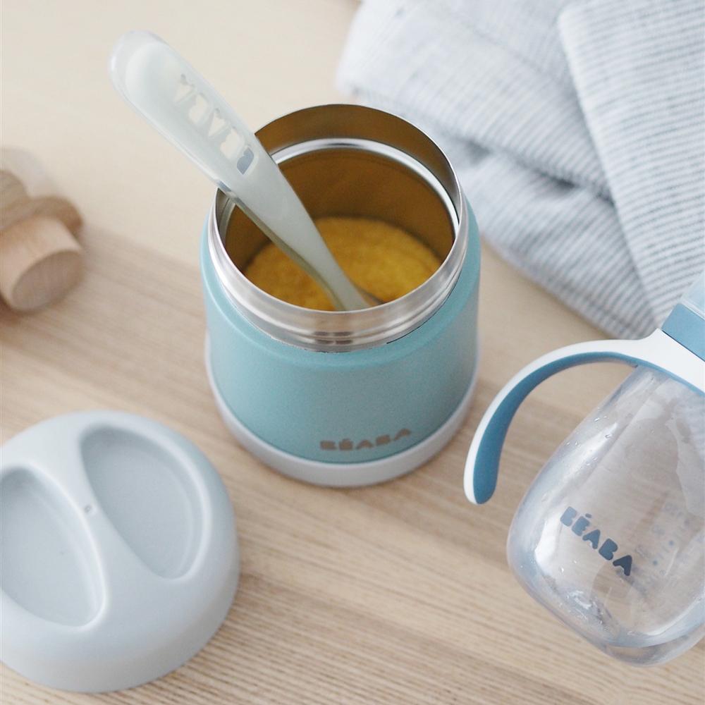 Beaba Stainless Steel Isothermal Portion 300ml (Light mist/ Eucalyptus Green)