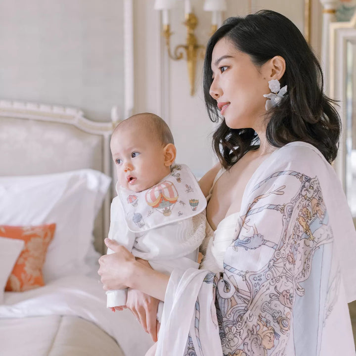 Atelier Choux Small Bib- In Bloom Blue