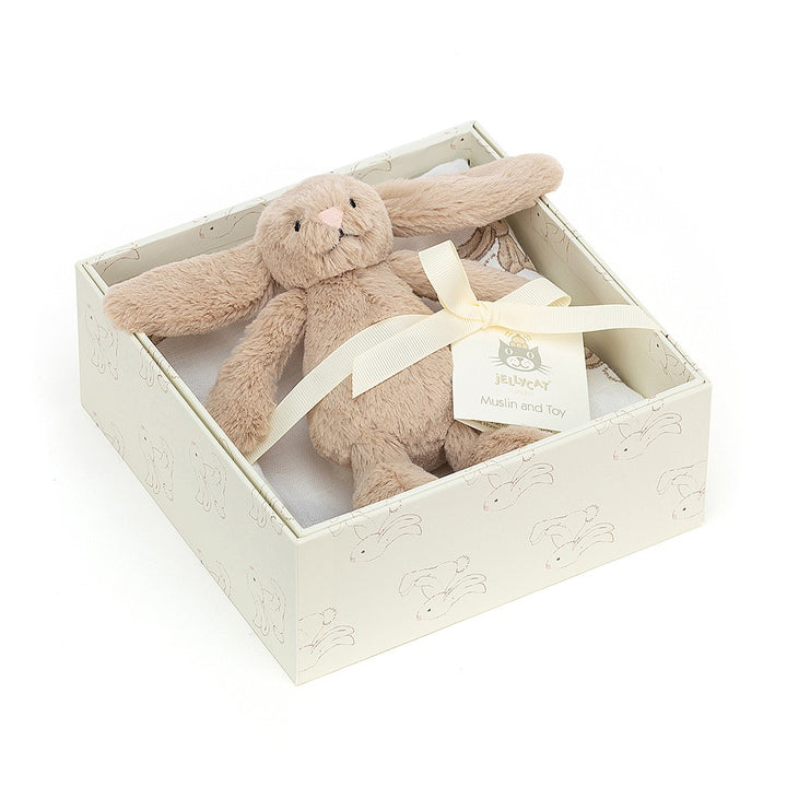 Jellycat Bashful Beige Bunny Gift Set (BASBB2SET)