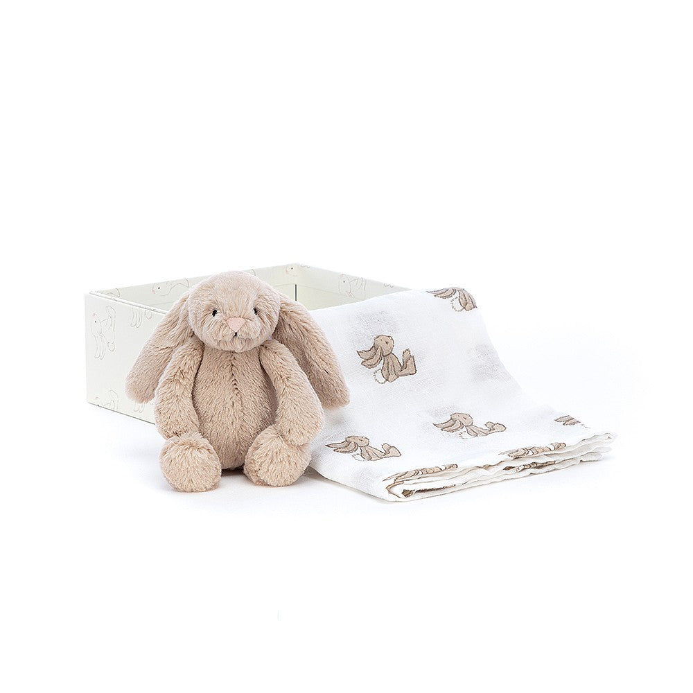Jellycat Bashful Beige Bunny Gift Set (BASBB2SET)