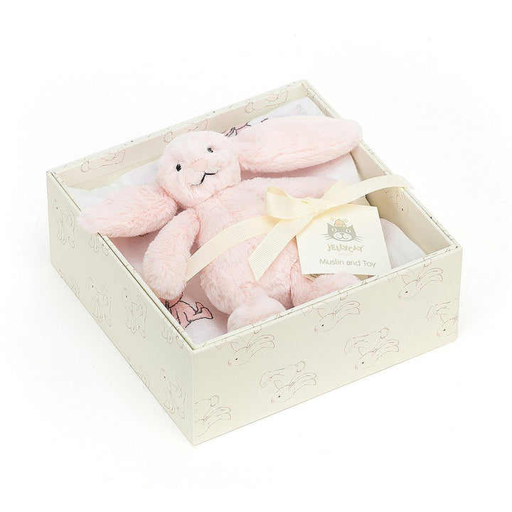 Jellycat Bashful Pink Bunny Gift Set (BASBP2SET)