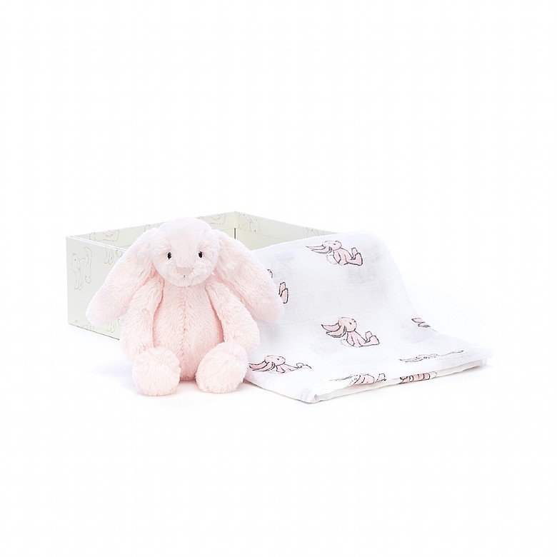 Jellycat Bashful Pink Bunny Gift Set (BASBP2SET)