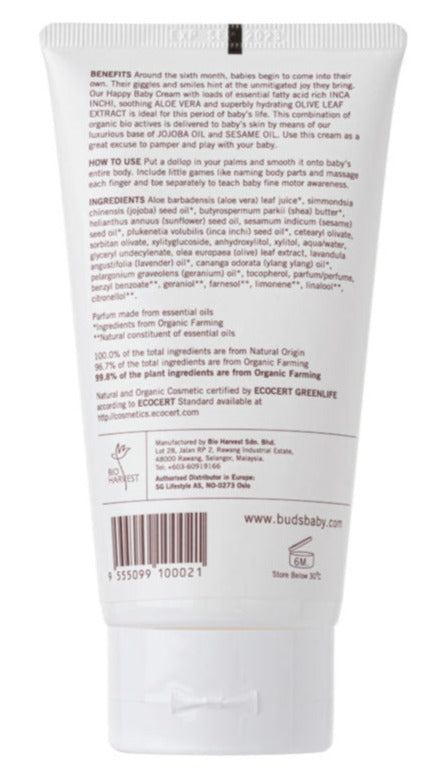Buds Organics Happy Baby Cream 150ml