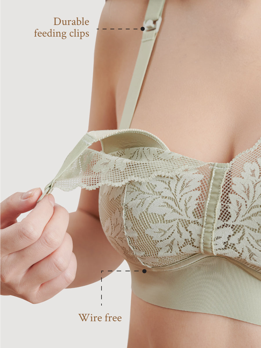 Bmama The Grace Mulberry Silk Lace Nursing Bra