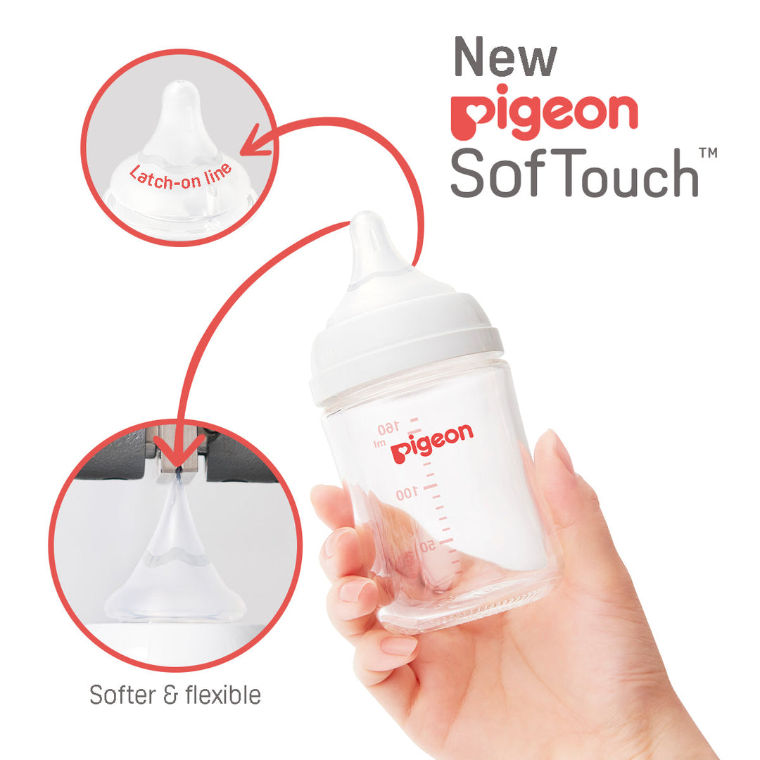 Pigeon SofTouch Wide Neck PPSU Nursing Bottle 240ml- Twin Pack