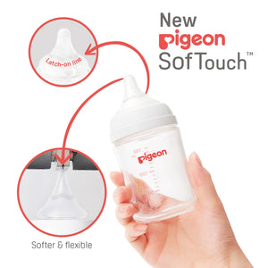 Pigeon SofTouch Wide Neck PPSU Nursing Bottle (Improved Design)