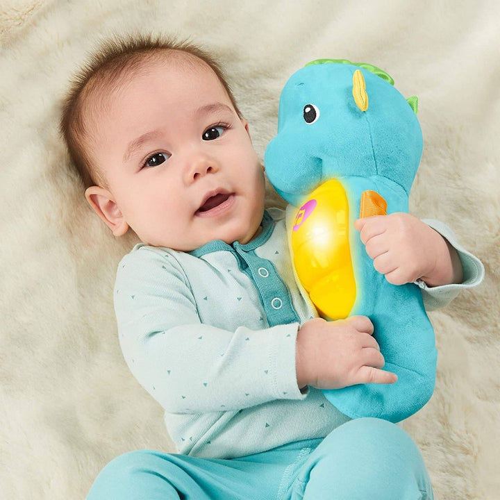 Fisher-Price Soothe N Glow Seahorse- Blue (DGH82)