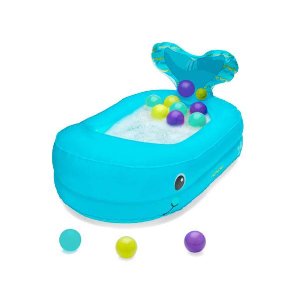 Infantino Topsy Turvy Whale Bubble Ball Inflatable Bath Tub (F205016)