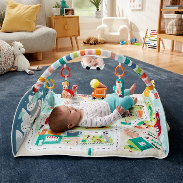 Fisher-Price Joyful Journeys Activity City Gym to Jumbo Play Mat (GJD41)