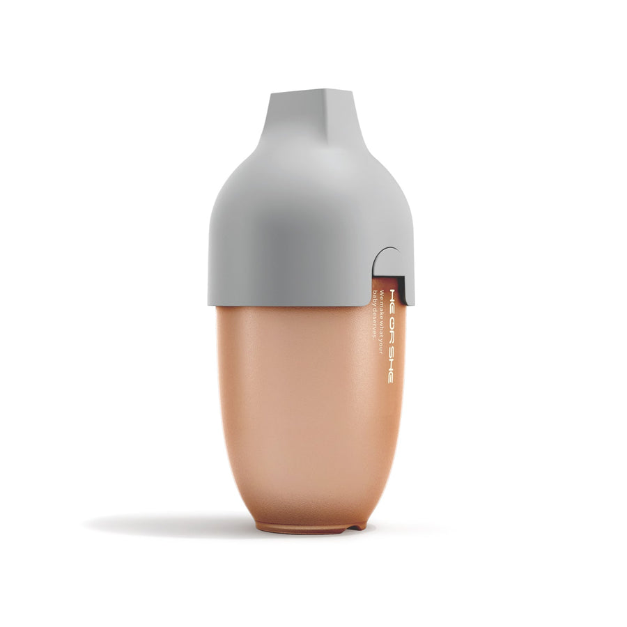HE OR SHE Ultra Wide Neck Baby Bottle 8oz/ 240ml (6m+)- Grey