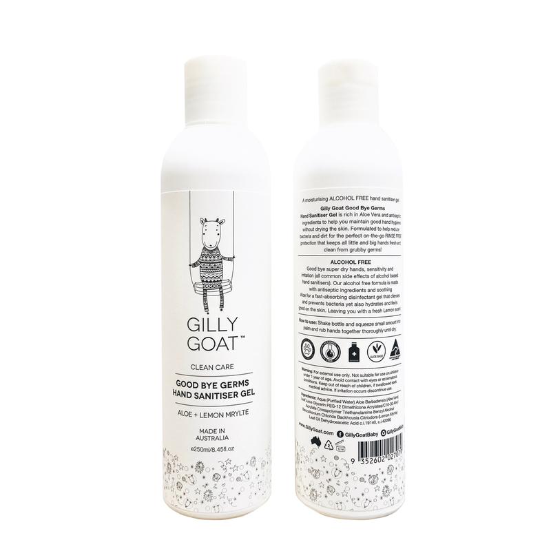 Gilly Goat Good Bye Germs Alcohol-Free Hand Sanitiser Gel 250ml - Happikiddo.com