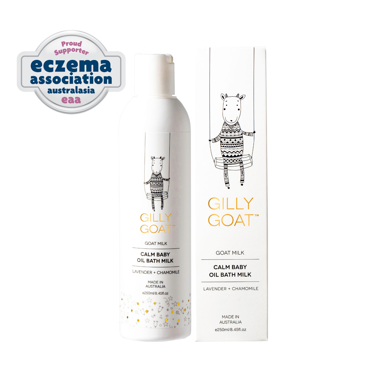 Gilly Goat Calm Baby Oil Bath Milk 250ml - Happikiddo.com