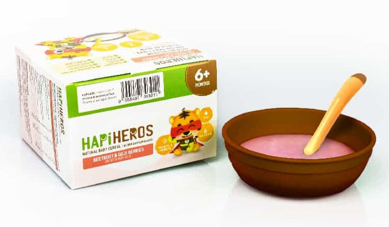 Hapi Heros Baby Cereal– Beetroot & Goji