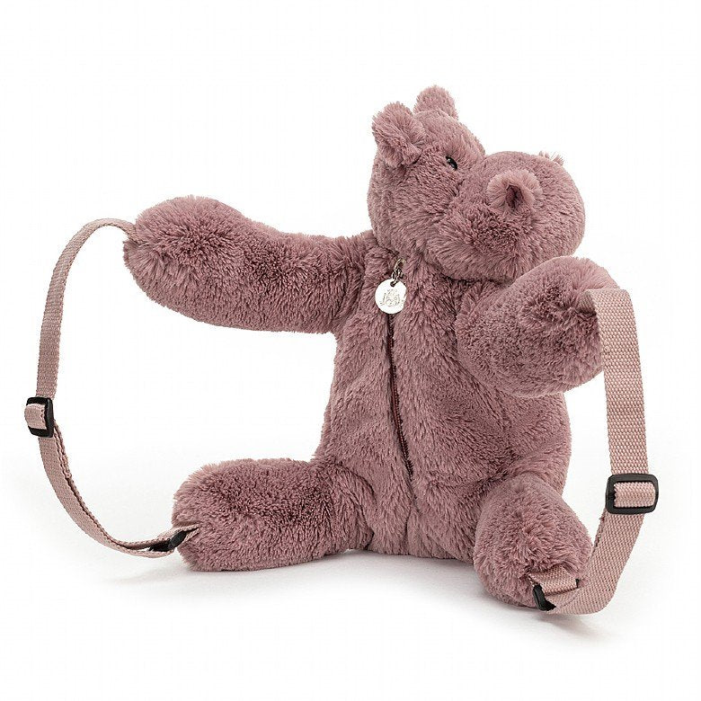 Jellycat Huggady Hippo Backpack (HUG2HBP)