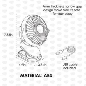 Simple Dimple Clip On Premium Stroller Fan