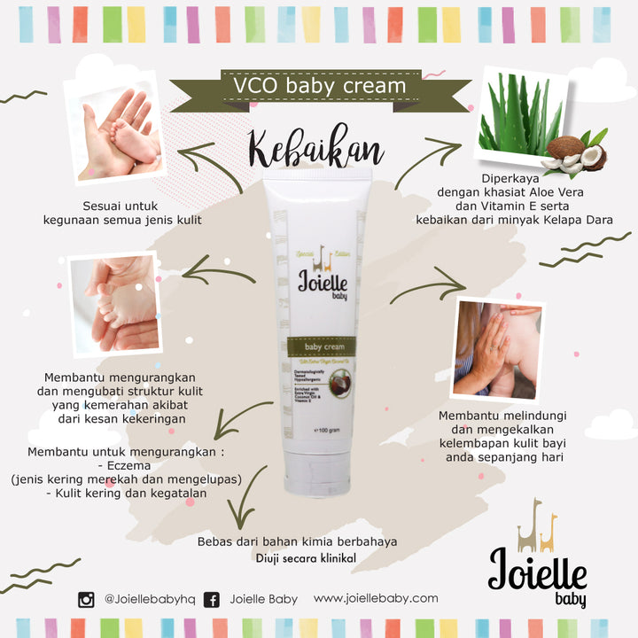 Joielle Baby Virgin Coconut Oil Cream 100gm