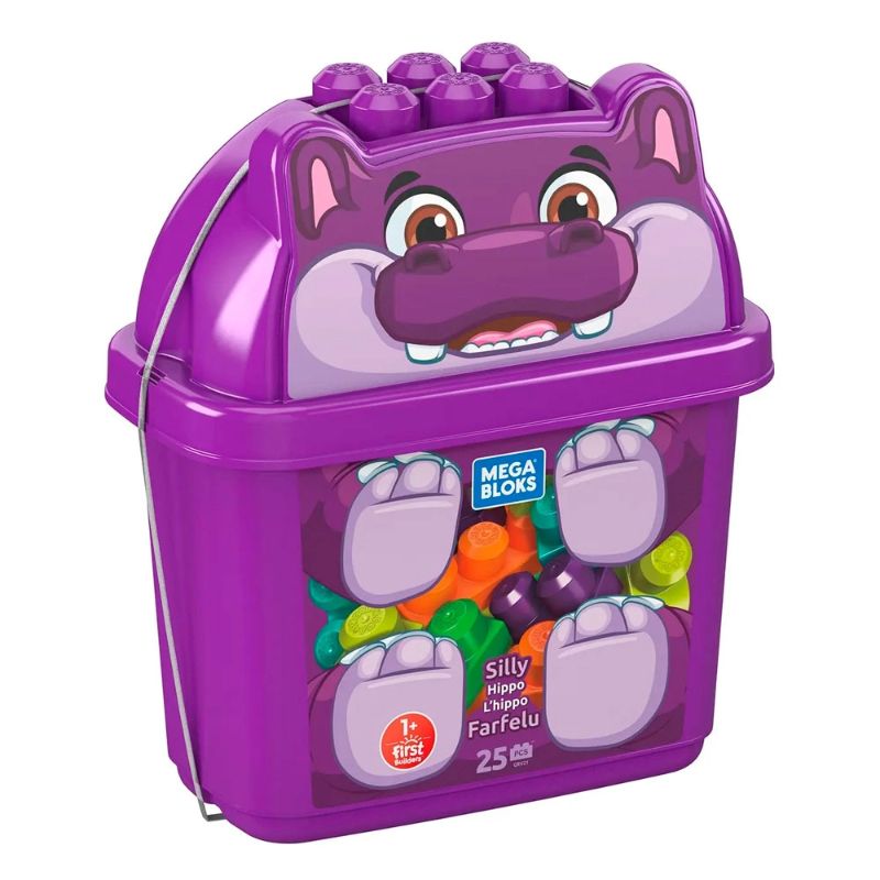 Fisher-Price Mega Bloks Silly Hippo With 25 Blocks (GCT46)